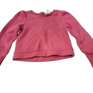 Extremely Me Girls Pink Ribbed Long Sleeve Crew Neck Pullover Sweatshirt Size 5/